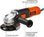 BLACK+DECKER Esmerilhadeira Angular 115mm, Ferramenta com Potência de 920W, com Controle de Velocidade, Modelo G720X, 110V - Imagem 3