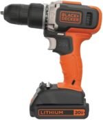 BLACK+DECKER Furadeira e Parafusadeira VRR com 2 velocidades, Furadeira de Impacto 360 RPM a 1.400 RPM, 110V, Modelo ‎BCD704C1, 20V - Imagem 2