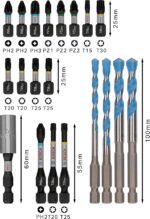 Bosch Kit brocas e bits PRO Impact & Multiconstruction 20un - Imagem 3