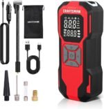 CRAFTSMAN Compressor de ar portátil para inflador de pneu, mini bomba de ar sem fio para pneus de carro com medidor digital de pressão de pneu, bomba de ar alimentada por bateria de 6000 mAh, pressão