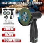 Esmerilhadeira angular sem fio de 18 V, mini esmerilhadeira angular de 76 mm operada por bateria, 11000 RPM, máquina de polimento de corte de diamante para corte e polimento, 1 bateria - Imagem 2