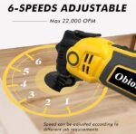 Kit De Serra Oscilante Com Fio 3,5 A Ângulo Oscilação 4°, Ferramenta Elétrica 6 Velocidades Variáveis, 18 Lâminas Elétricas Multiferramentas Para Corte/Lixamento - Imagem 2