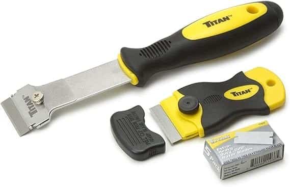 Kit de raspadores Titan Tools 17002, amarelo preto, 2 peças Kit de raspadores Titan Tools 17002, amarelo/preto, 2 peças - Imagem 1