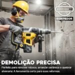 Martelete Rompedor Perfurador Furadeira SDS Plus 2400W 5J Maleta Ponteira Talhadeira Brocas (220V) - Imagem 3