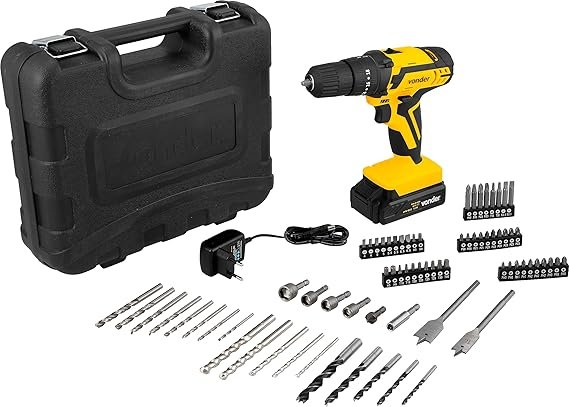 Parafusadeira Furadeira com Impacto à Bateria 12V Lítio 3 8 Polegadas Fonte Bivolt Automática Jogo com 74 Acessórios PFV 074 Vonder Parafusadeira/Furadeira com Impacto à Bateria 12V Lítio 3/8 Polegadas, Fonte Bivolt Automática, Jogo com 74 Acessórios, PFV 074 Vonder. - Imagem 1