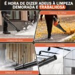Soprador de Folhas, Aspirador de Pó, Soprador e Triturador, 100V-240V, Baixo Nível de Ruído, para Remoão de Folhas Secas e Molhadas, Modo de Várias Velocidades, Fornecimento de Ar Potente - Imagem 2