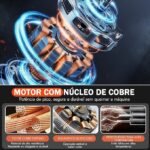 Soprador de Folhas, Aspirador de Pó, Soprador e Triturador, 100V-240V, Baixo Nível de Ruído, para Remoão de Folhas Secas e Molhadas, Modo de Várias Velocidades, Fornecimento de Ar Potente - Imagem 3