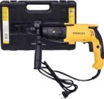 Stanley Martelete SDS PLUS com Maleta de Ferramentas, 3 Funções, Limitador de Profundidade e 6 Brocas, VVR, Potência 800W, Modelo SHR263KA, 110V